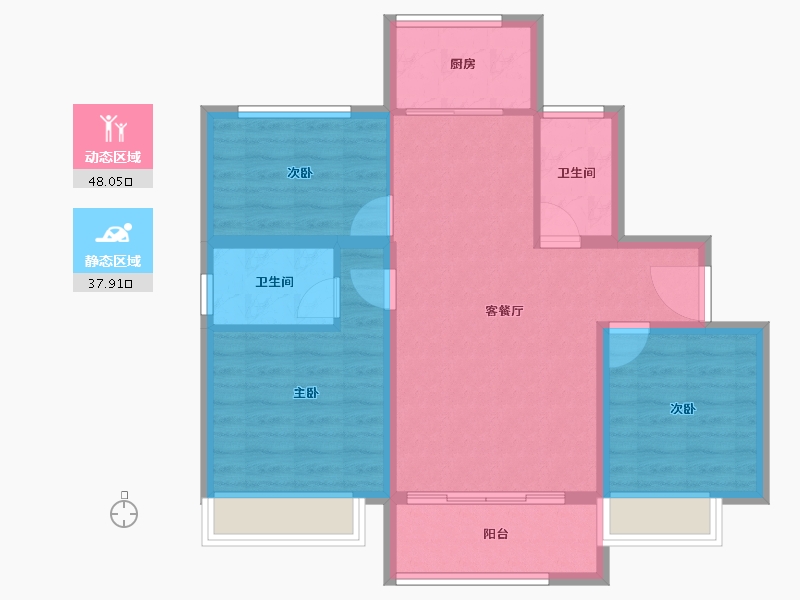 山东省-潍坊市-于河上府-76.86-户型库-动静分区