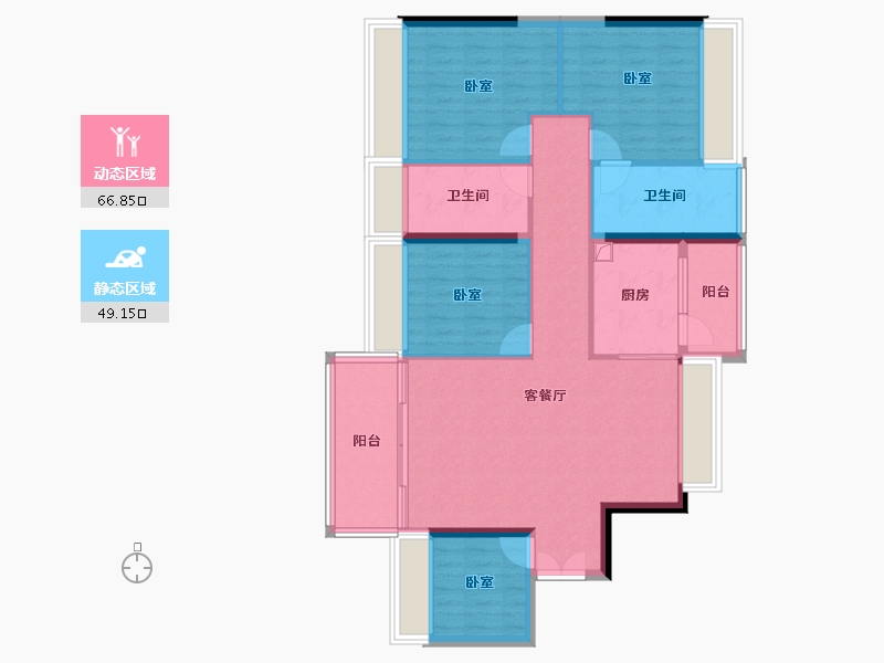 广东省-深圳市-佳园-104.64-户型库-动静分区