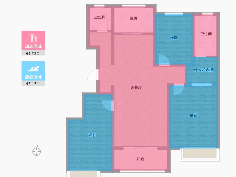 山东省-菏泽市-学府世家-96.41-户型库-动静分区