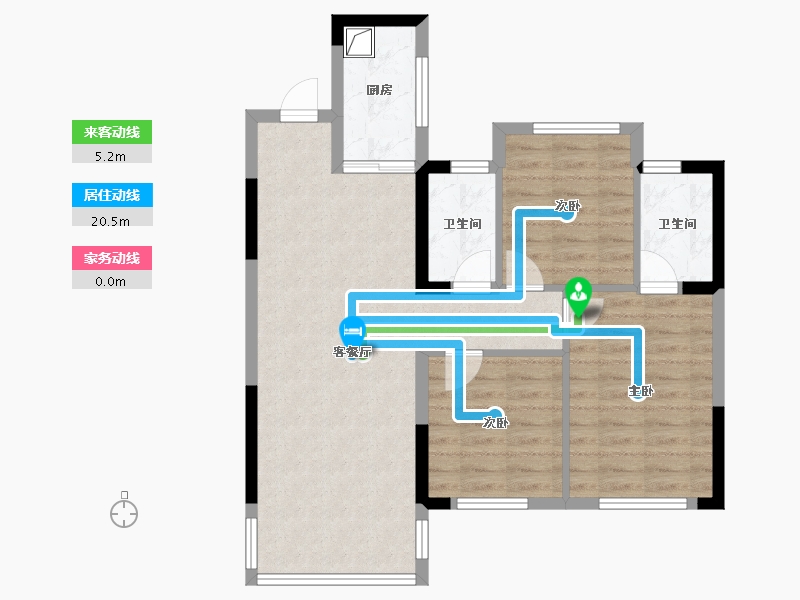 湖南省-常德市-邦泰·誉府-75.35-户型库-动静线