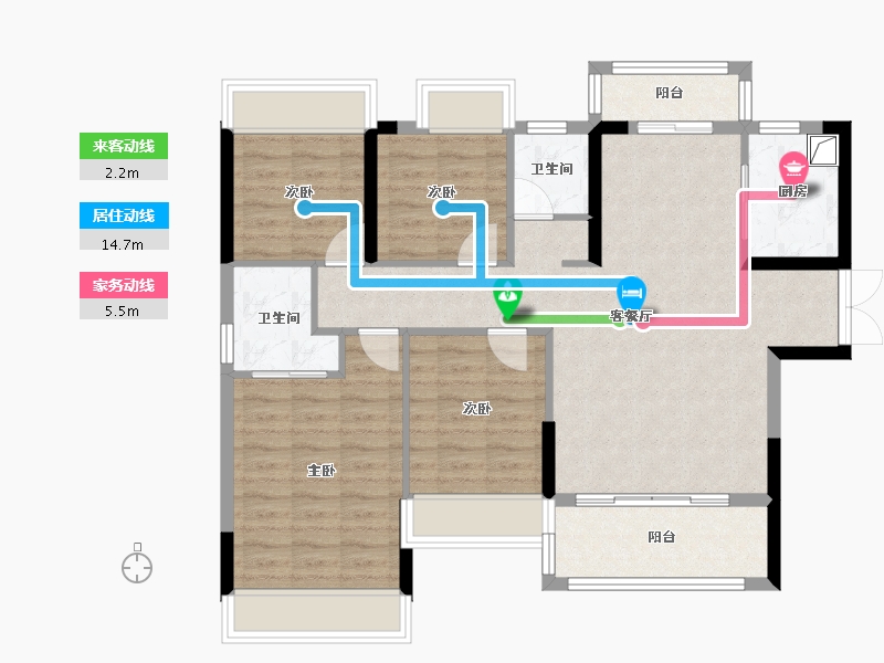 湖南省-郴州市-众联北城天悦-94.01-户型库-动静线