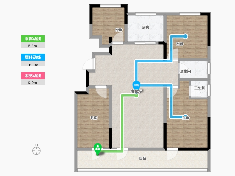 山东省-滨州市-丽景华府-128.01-户型库-动静线