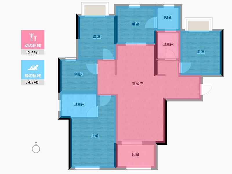 四川省-成都市-保利云上-85.17-户型库-动静分区