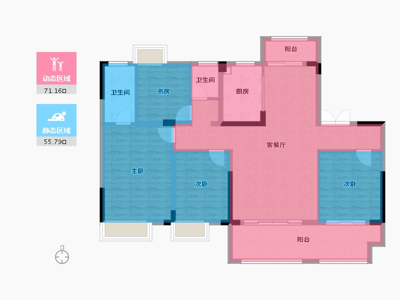 江西省-上饶市-阳光首府·玺苑-114.30-户型库-动静分区