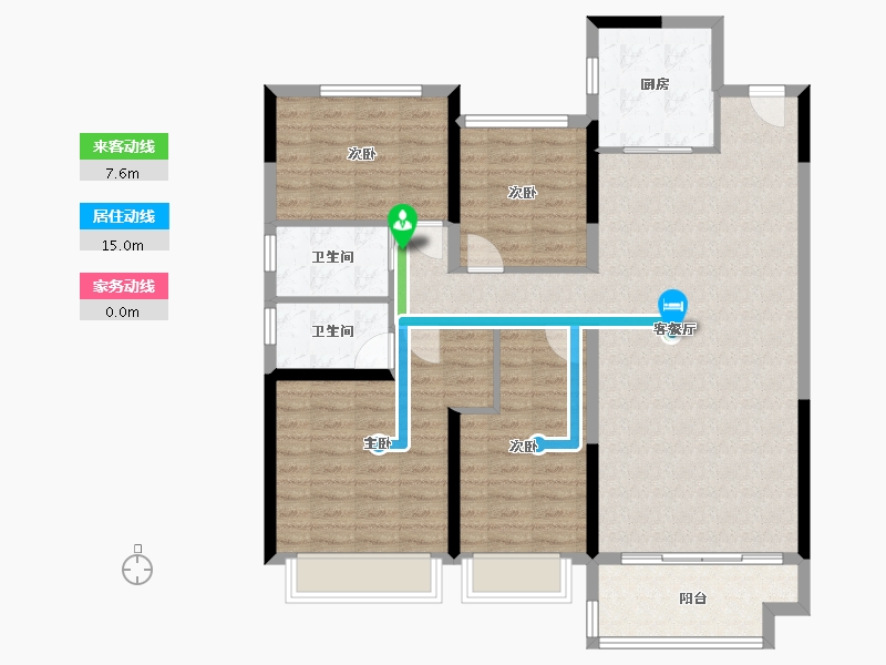 江苏省-南京市-碧桂园凤凰城-113.61-户型库-动静线