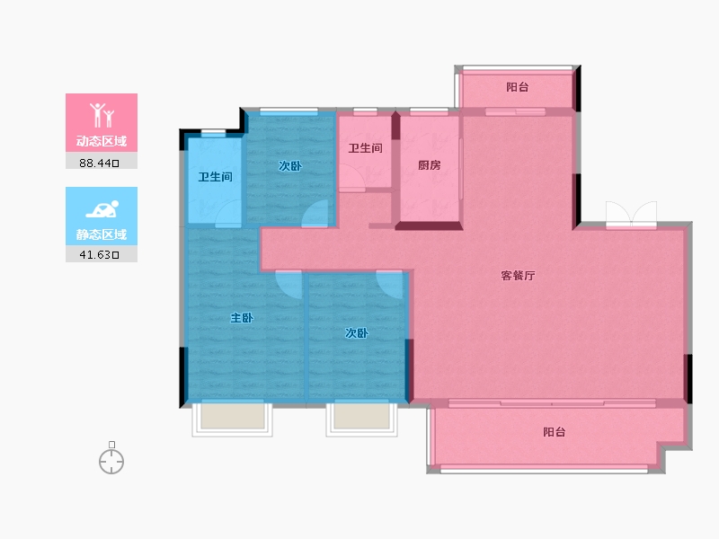 安徽省-巢湖市-新华星耀学府-119.20-户型库-动静分区