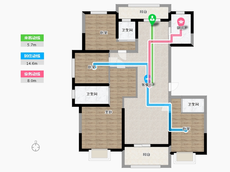 江苏省-徐州市-星科印象-121.13-户型库-动静线