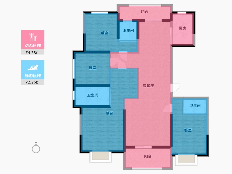 江苏省-徐州市-星科印象-121.13-户型库-动静分区