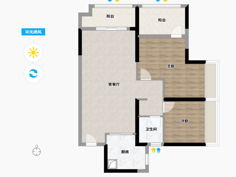 广东省-惠州市-利德悦府-80.00-户型库-采光通风