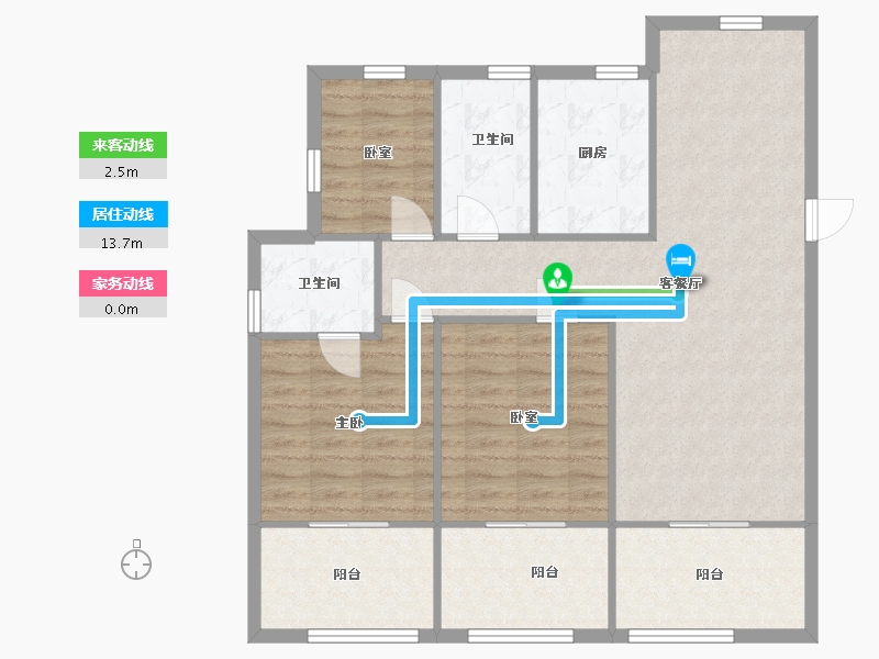 浙江省-绍兴市-翡翠御府-100.80-户型库-动静线