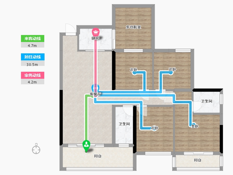 广西壮族自治区-河池市-麒麟华府-115.00-户型库-动静线