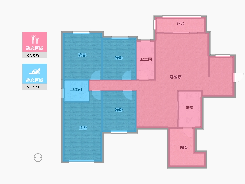 广西壮族自治区-河池市-电力花园-110.40-户型库-动静分区