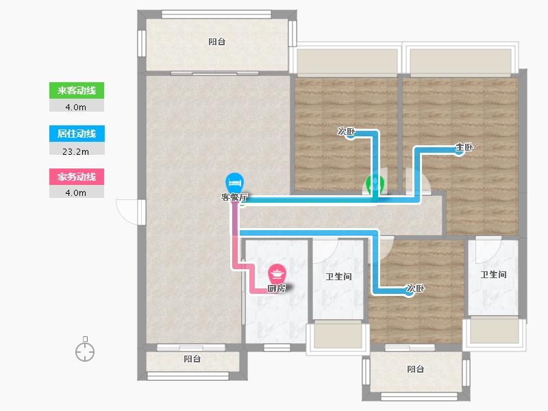 湖南省-常德市-桃城一号-108.45-户型库-动静线