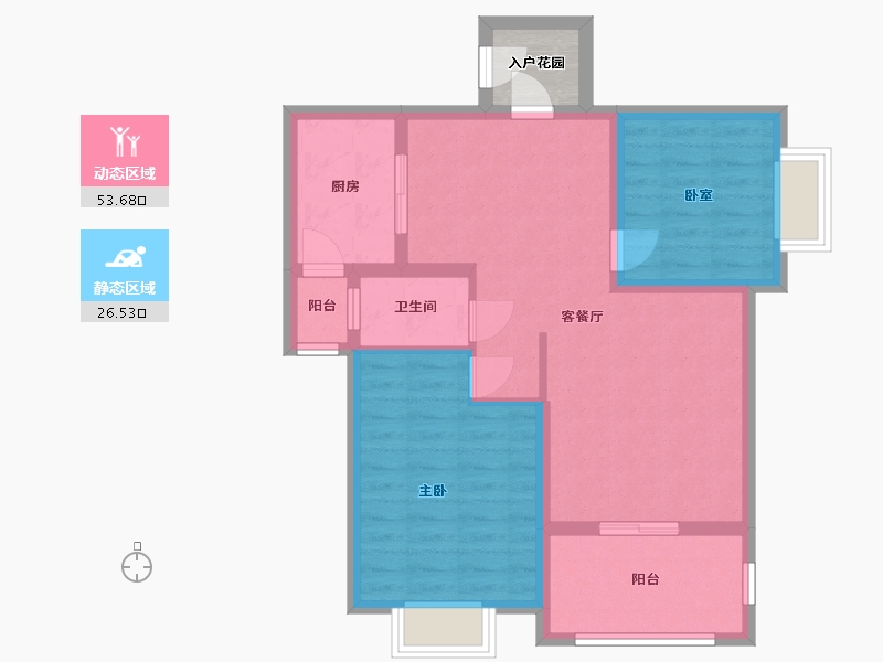 湖北省-宜昌市-领秀之江-74.14-户型库-动静分区