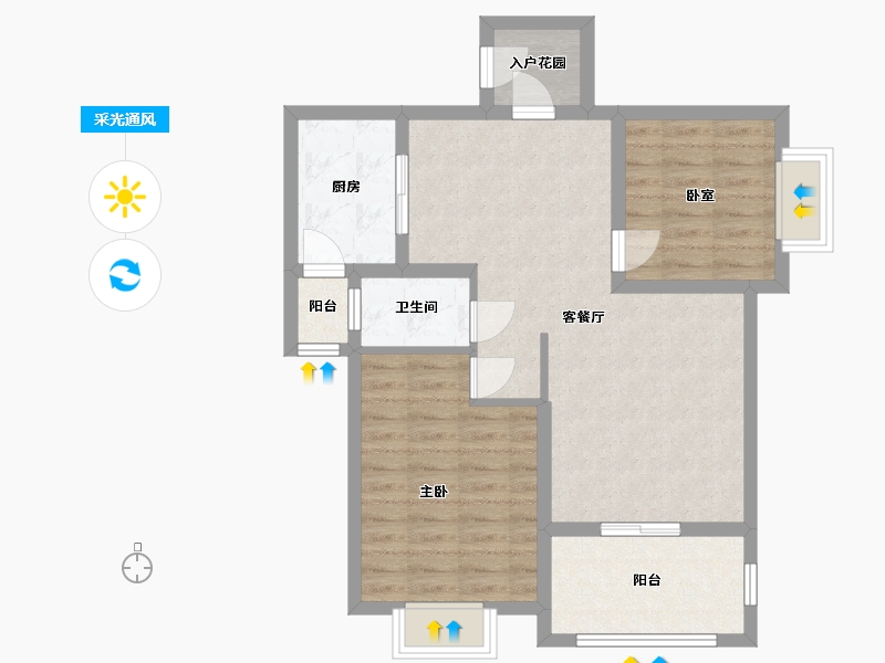 湖北省-宜昌市-领秀之江-74.14-户型库-采光通风