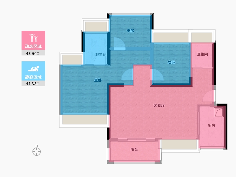 广东省-惠州市-利德悦府-80.00-户型库-动静分区