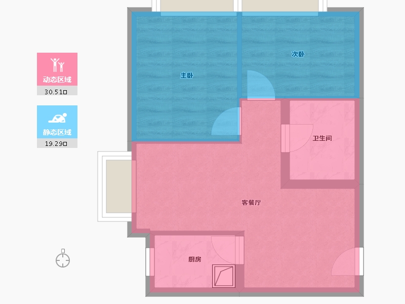 广东省-江门市-海景园-51.31-户型库-动静分区