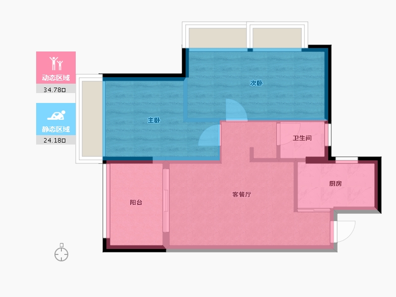 广东省-深圳市-华发新城华苑-55.00-户型库-动静分区