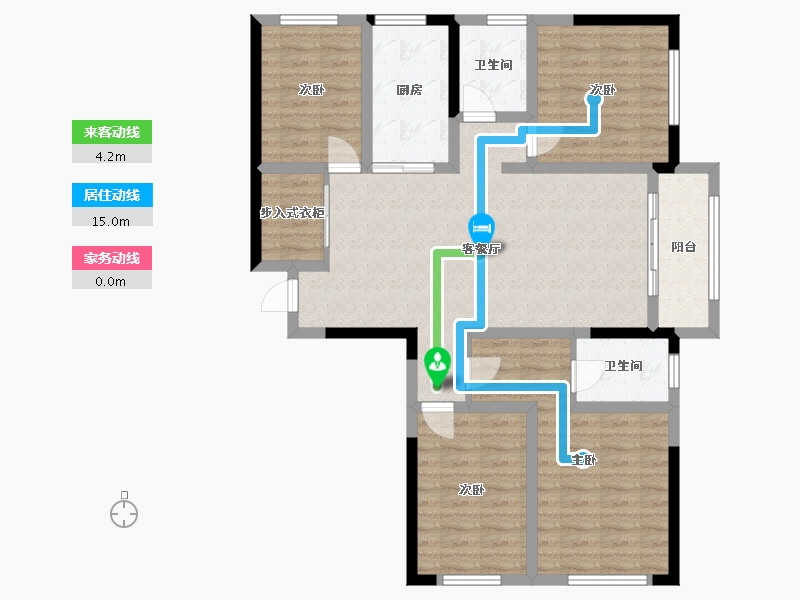 山西省-晋城市-金塘中心城-128.00-户型库-动静线