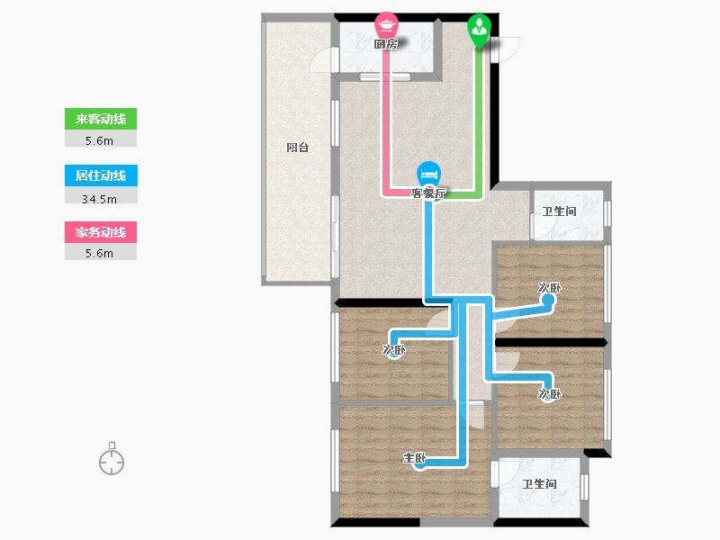 云南省-昭通市-红星红城国际-106.40-户型库-动静线