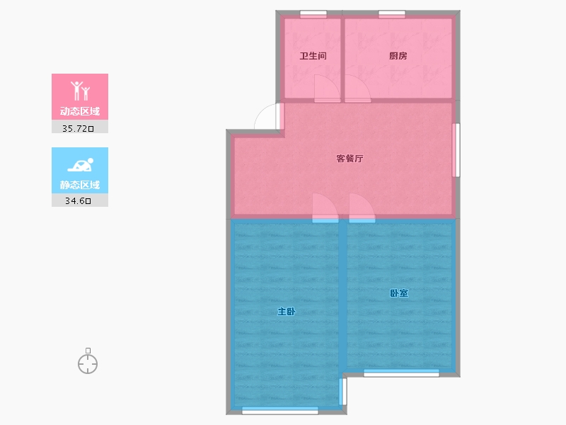 江苏省-无锡市-青山三村-90.00-户型库-动静分区