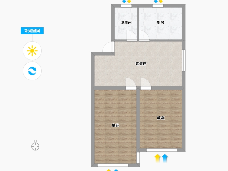 江苏省-无锡市-青山三村-90.00-户型库-采光通风