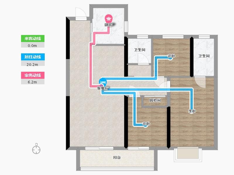 湖北省-荆门市-中建壹品-96.00-户型库-动静线