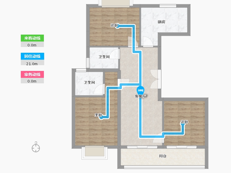 江苏省-南京市-江望润府-90.17-户型库-动静线