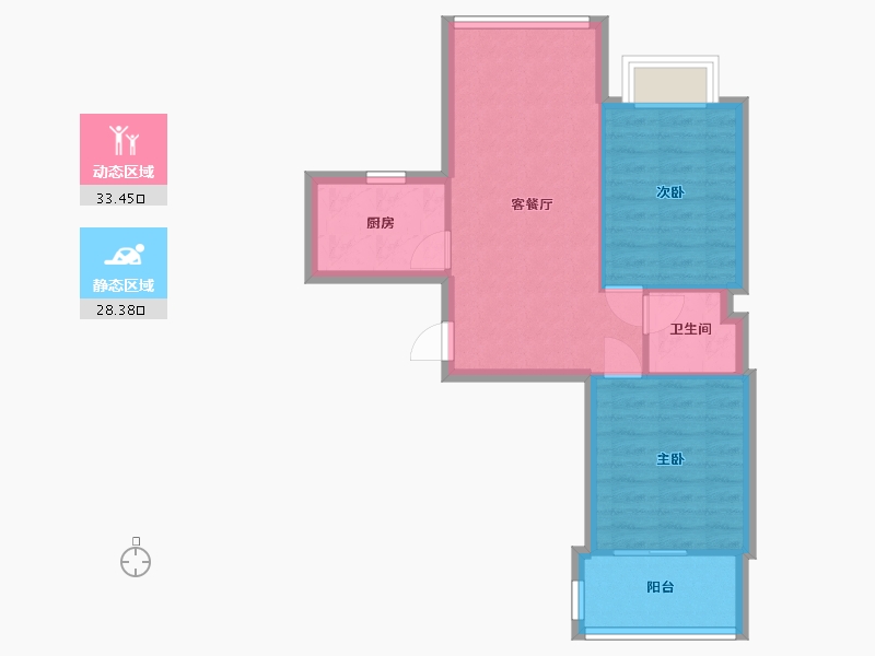 福建省-福州市-福湾新城秋月苑-60.00-户型库-动静分区