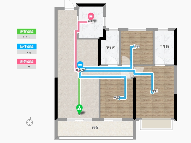 浙江省-杭州市-特发澜栖府-94.50-户型库-动静线