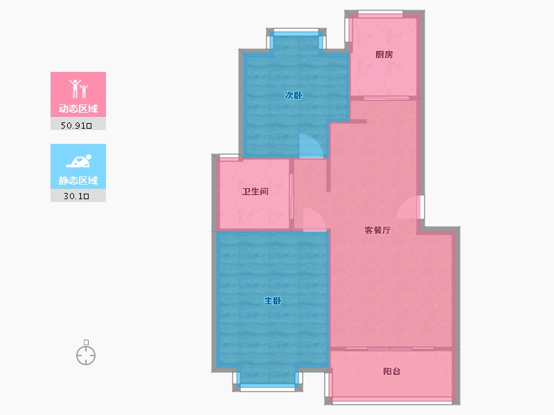 上海-上海市-文化馨苑-65.66-户型库-动静分区