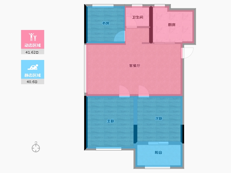 江苏省-徐州市-侯集小区-73.60-户型库-动静分区