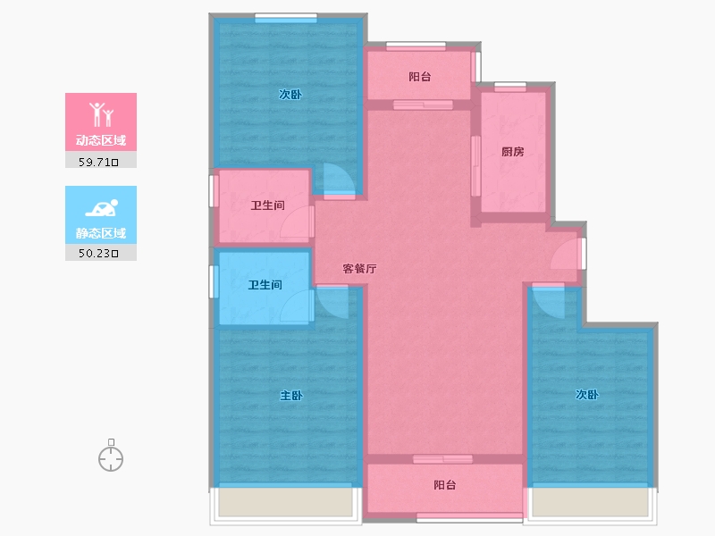 山西省-运城市-盛地禧元-98.00-户型库-动静分区