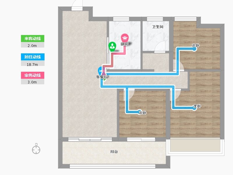 江苏省-南京市-天悦风华-71.00-户型库-动静线