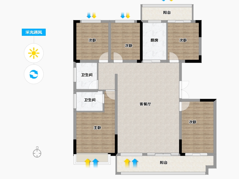 河南省-南阳市-正商如意宽境-159.00-户型库-采光通风