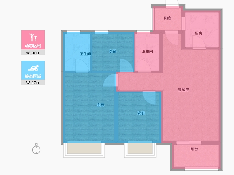 河南省-开封市-枫华金明府-77.60-户型库-动静分区