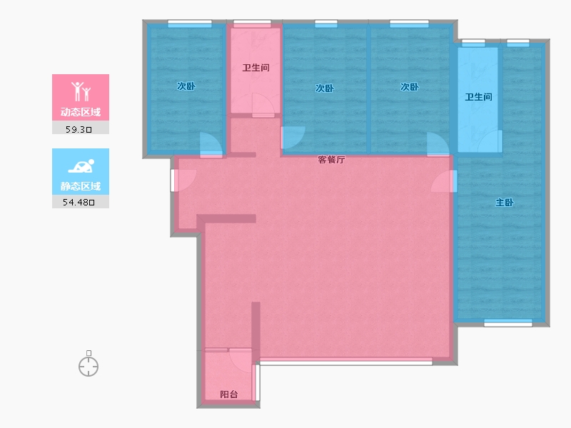 贵州省-黔东南苗族侗族自治州-毓秀龙湾(环城南路)-102.40-户型库-动静分区