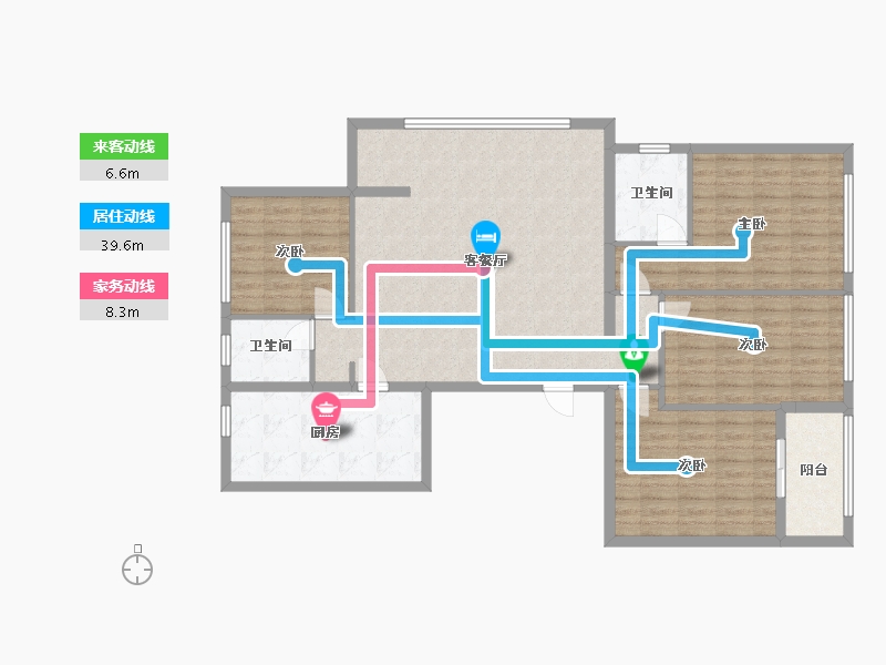 浙江省-金华市-通福六区-120.00-户型库-动静线