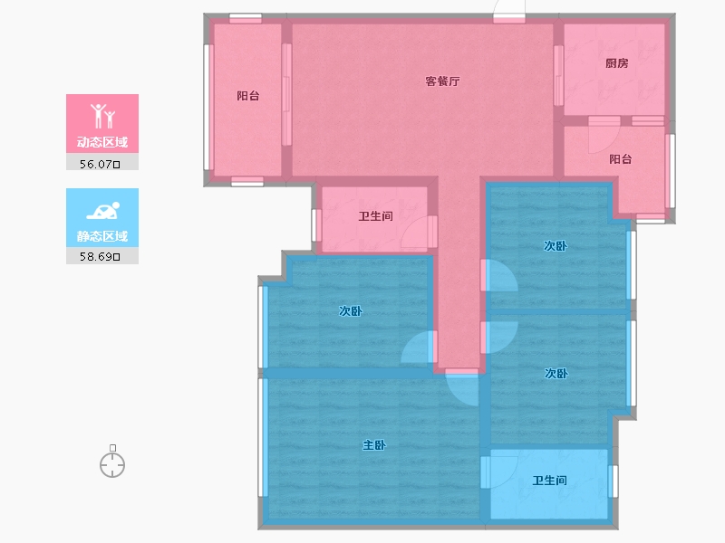 贵州省-遵义市-麒龙华府-102.16-户型库-动静分区