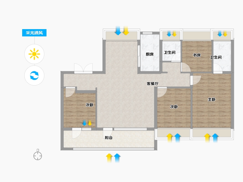 江苏省-南京市-保利阅云台-114.00-户型库-采光通风