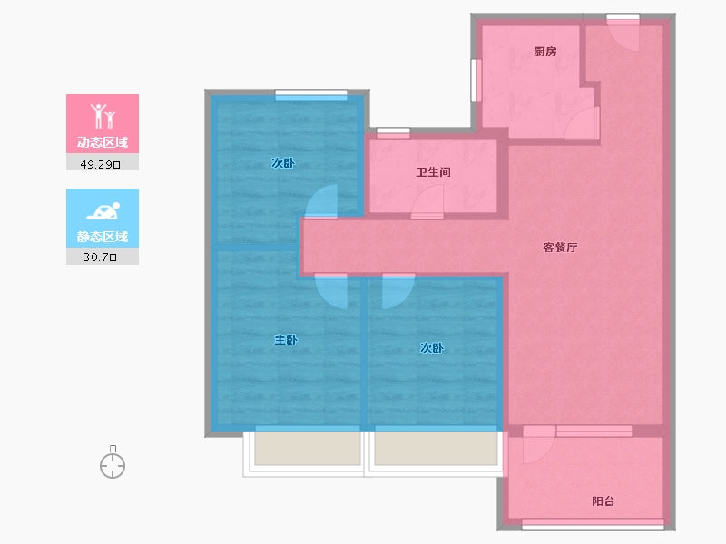 山东省-青岛市-融海·启城-71.00-户型库-动静分区