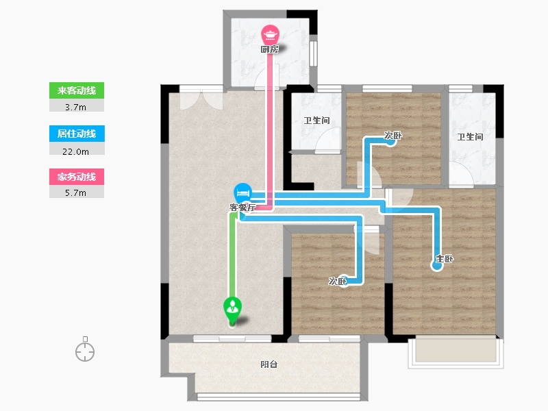 河南省-南阳市-建业森林半岛4期·天悦-94.00-户型库-动静线