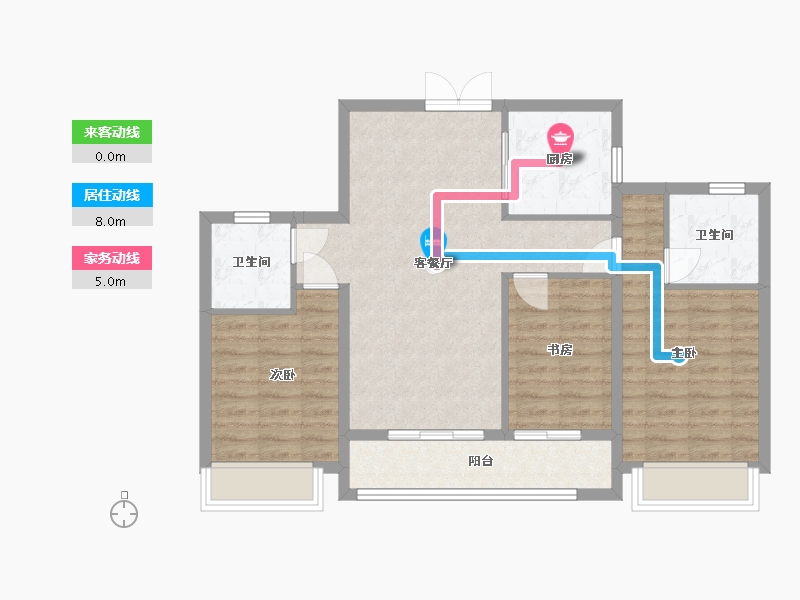 浙江省-温州市-东厦滨江上品-81.87-户型库-动静线