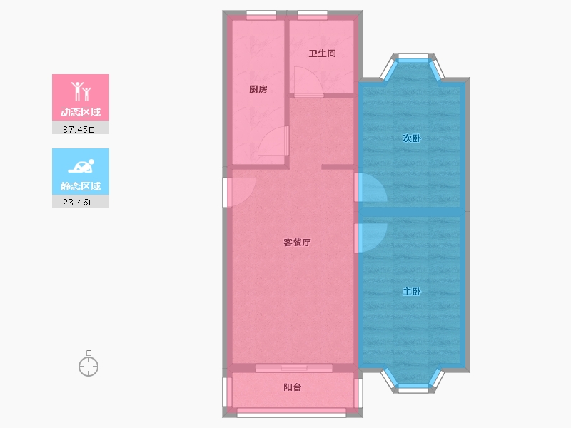 河北省-廊坊市-紫竹园-B区-56.48-户型库-动静分区