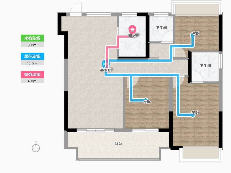 江苏省-淮安市-港龙东望府-94.00-户型库-动静线