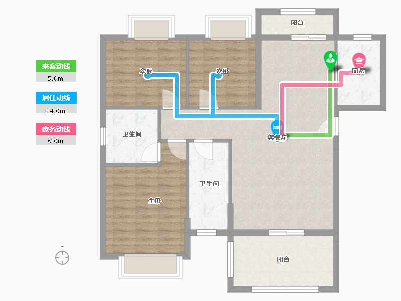 湖南省-常德市-中南海湾-101.03-户型库-动静线