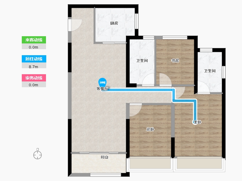 甘肃省-兰州市-绿城·兰州诚园-94.00-户型库-动静线