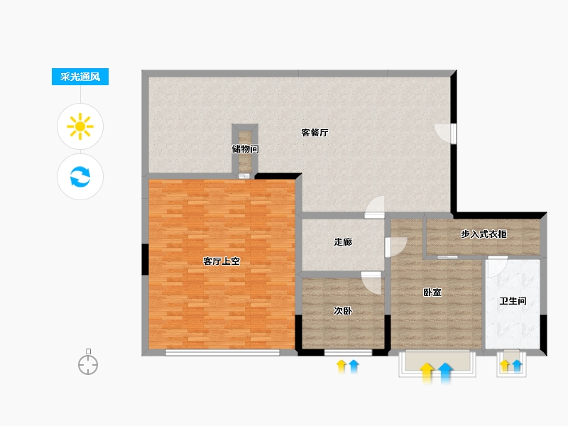 陕西省-西安市-御锦城-136.76-户型库-采光通风