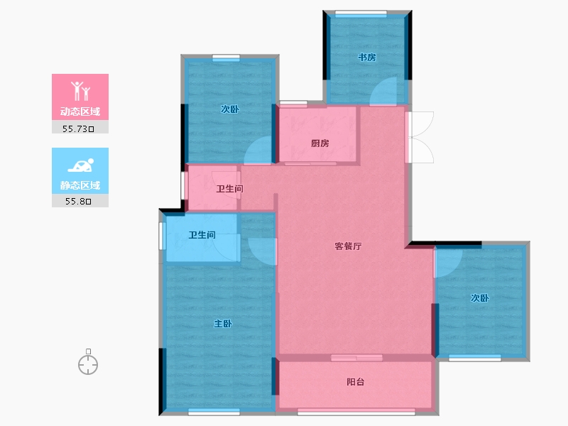 福建省-福州市-长乐三木翡丽府-101.00-户型库-动静分区