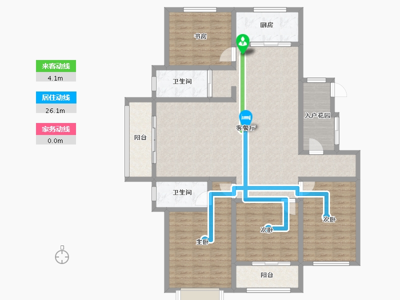 山东省-泰安市-龙泽壹品-136.34-户型库-动静线